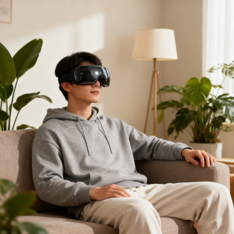 PLACEHOLDER: lifestyle-in-use-2 — device on face, close-up
